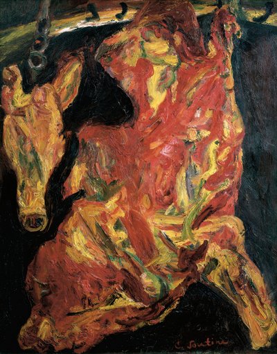 Naudan puoli ja vasikan pää tekijältä Chaim Soutine