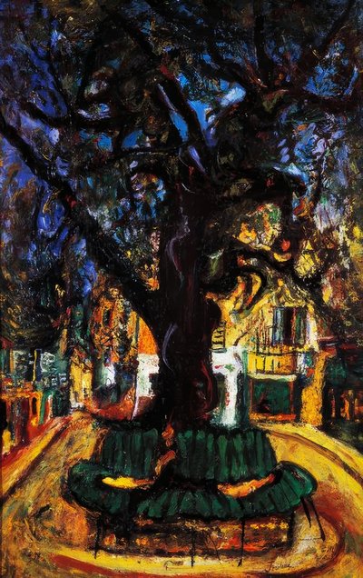 Pieni kaupungin aukio Vencessä, 1929, tekijältä Chaim Soutine