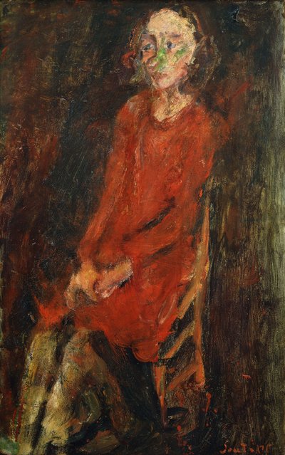 Nuori nainen punaisessa; Nuori nainen punaisessa, 1928 tekijältä Chaim Soutine
