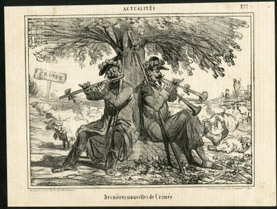 Kuva Chamista (1819-1879) Charivarissa - Viimeisimmät Krimin uutiset - Sota, Musiikki, Krimi (Krimin sota tekijältä Amédée de Noé