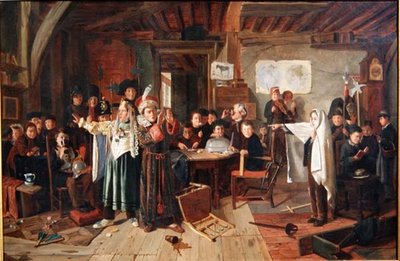 Masquerade, n. 1855 (öljy kankaalle) tekijältä Charles Hunt