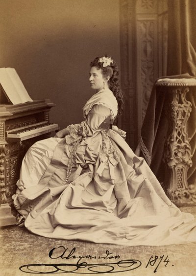 Saksi-Altenburgin suurherttuatar Alexandra Iosifovnan (1830-1911) muotokuva tekijältä Charles Bergamasco