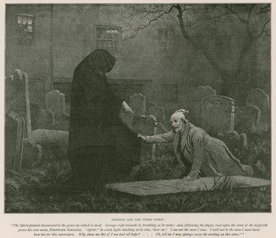 Charles Dickensin kuvitus joululaululle (litho) tekijältä Charles (after) Green