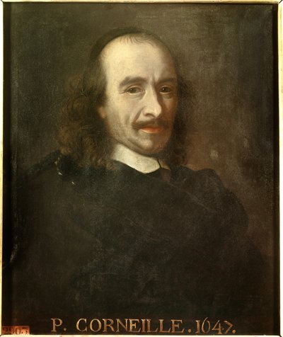 Pierre Corneillen (1606-1684) muotokuva ranskalaisesta dramaattisesta runoilijasta. Charles Lebrunin (Le Brun) (1619-1690) anonyymi maalaus. Versailles, Versaillesin ja Trianonin linnat. tekijältä Charles (after) Le Brun