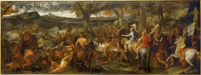 Alexandre et Porus - Aleksanteri Suuri ja Intian kuningas Porus ... tekijältä Charles (studio of ) Le Brun
