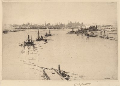 Williamsburg sillalta (Sketch) tekijältä Charles A. Platt