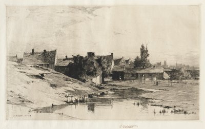 Vanhat talot lähellä Bruggetta, 1884-1888. tekijältä Charles Adams Platt