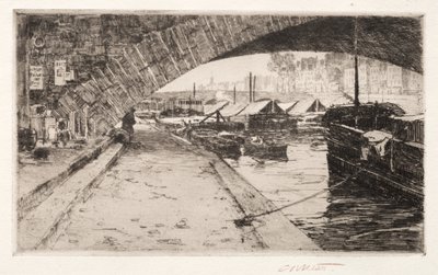 Pont Marien alla, Pariisi, 1887. tekijältä Charles Adams Platt