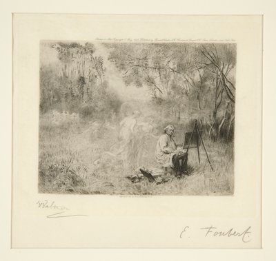 Corot-maalaus: Foubertin jälkeen tekijältä Charles Albert Waltner
