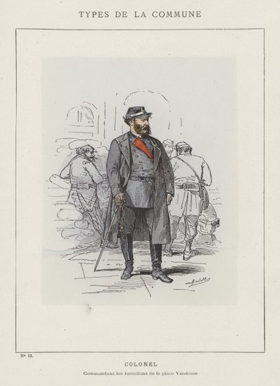 Eversti, Place Vendomen pataljoonien komentaja tekijältä Charles Albert d Arnoux Bertall