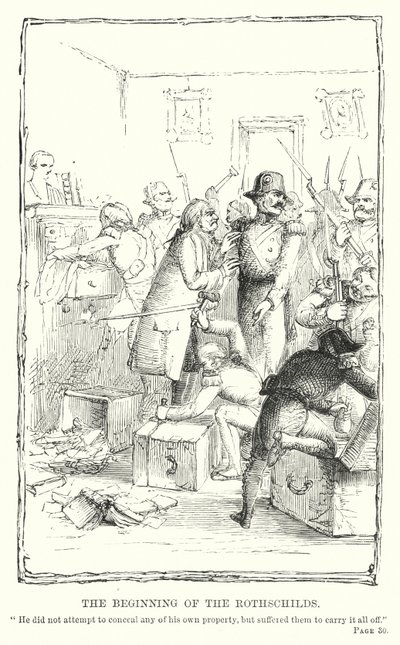 Rothschildien alku (kaiverrus) tekijältä Charles Altamont Doyle