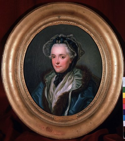 Muotokuva Marie-Louise-Nicolesta (Marie Louise Nicole), Envillen herttuattaresta (Anville) (1716-1797). Charles Amedee Philippe van Loon (1719-1795) maalaus tekijältä Charles-Amedee-Philippe van Loo