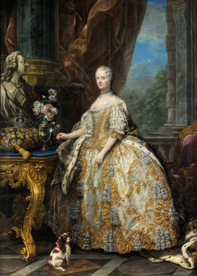 Ranska: Marie Leszczinska, reine de France (1703-1768) Marie Leszczyńska tekijältä Charles André van Loo