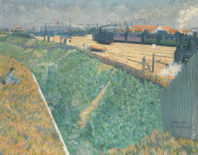 Läntinen rautatie lähtee Pariisista. 1886 tekijältä Charles Angrand