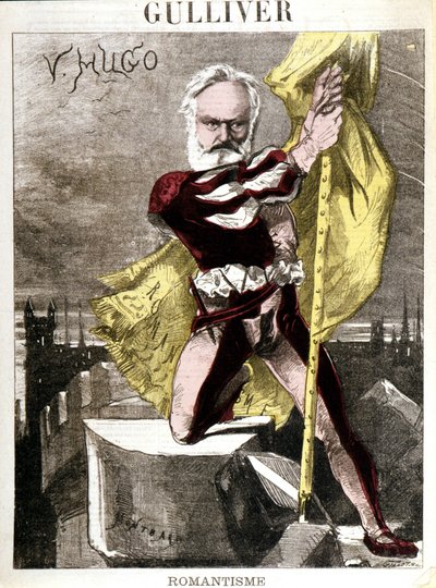 Georges Montbardin (1841-1905) sarjakuva Victor Hugo. "" Gulliver - romantiikka"" tekijältä Charles Auguste Loye