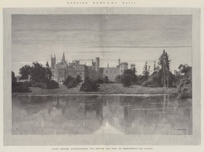 English Homes, Alton Towers, Staffordshire, Earl of Shrewsburyn ja Talbotin kotipaikka tekijältä Charles Auguste Loye