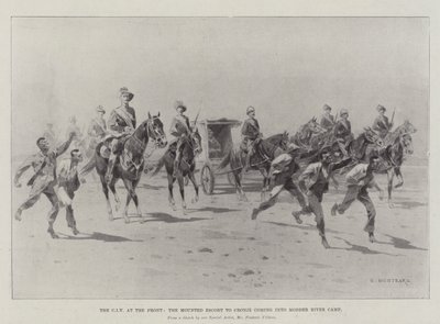 CIV edessä, Mounted Escort Cronjeen tulossa Modder River Campiin tekijältä Charles Auguste Loye