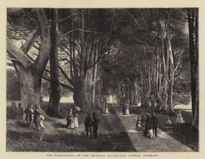 Prinsessa Louisen kotiintulo, Dhu Avenue, Inverary tekijältä Charles Auguste Loye