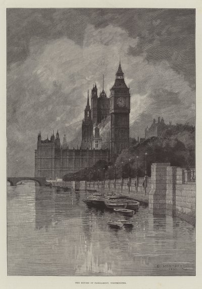 Parlamenttitalo, Westminster tekijältä Charles Auguste Loye