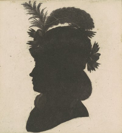 Tuntematon naisen siluetti tekijältä Charles B. J. Févret de Saint Mémin