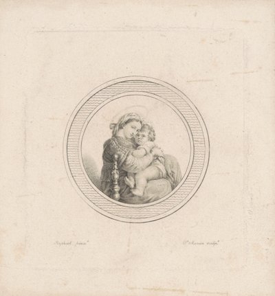 Tuolin Madonna tekijältä Charles B. J. Févret de Saint Mémin, after Raphael