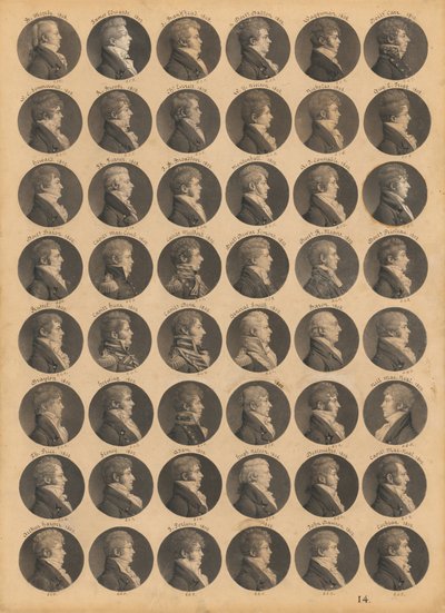 Saint-Mémin, folio 14 tekijältä Charles Balthazar Julien Févret de Saint-Mémin