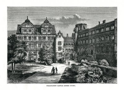 Heidelbergin linna, Saksa, 1879 tekijältä Charles Barbant