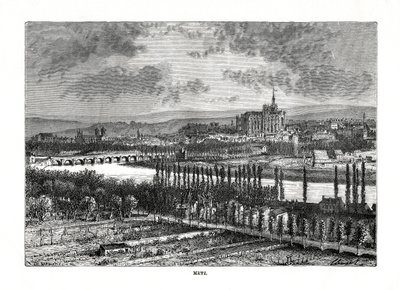 Metz, Ranska, 1800-luku tekijältä Charles Barbant