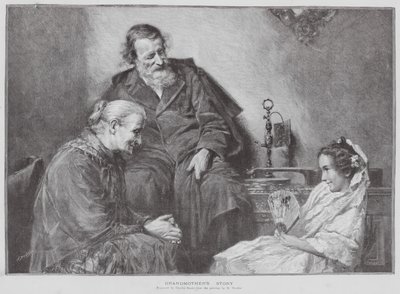 Isoäidin tarina (litografia) tekijältä Charles Baude