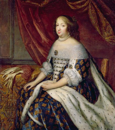 Ranskan kuningattaren Anne Itävallan (1601-66) muotokuva tekijältä Charles Beaubrun