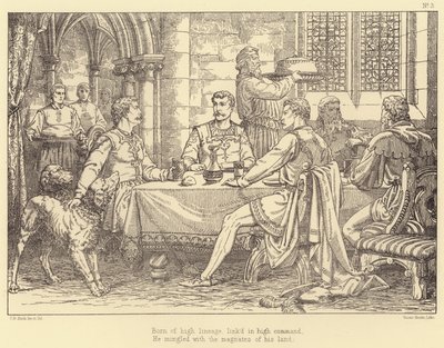 Kuvitus Laralle, Lord Byronin tarina (kaiverrus) tekijältä Charles Bell Birch