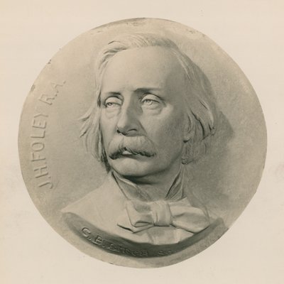 Kuvanveistäjä John Henry Foleyn kohokuvioveistos tekijältä Charles Bell Birch