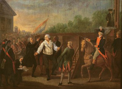 Ludvig XVI (1754-93) telineen juurella, 21. tammikuuta 1793 tekijältä Charles Benazech