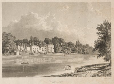 Popes Villa, Twickenham, 1828. tekijältä Charles Bentley