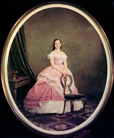 Venäjän suurherttuatar Maria Aleksandrovnan muotokuva, 1853-1920, 1860-1870 tekijältä Charles Bergamasco