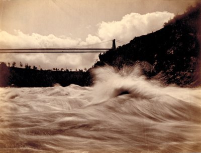 Kosket, riippusillan alapuolella tekijältä Charles Bierstadt