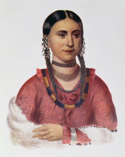 Hayne Hudjuhini tai "Eagle of Delight", kuvitus teoksesta "The Indian Tribes of North America, Vol.1", Thomas L. McKenney ja James Hall, pub. kirjoittanut John Grant tekijältä Charles Bird King