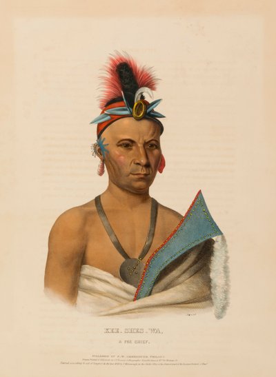 KEE-SHES-WA, A FOX CHIEF, Pohjois-Amerikan intiaaniheimojen historiasta. tekijältä Charles Bird King