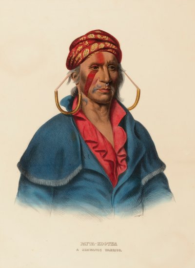 PAYTA-KOOTHA. A SHAWANOE WARRIOR., from History of the Indian Tribes of North America. tekijältä Charles Bird King