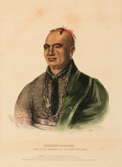 THAYENDANEGEA. Kuuden kansakunnan suuri kapteeni, Pohjois-Amerikan intiaaniheimojen historiasta. tekijältä Charles Bird King