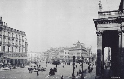 Bordeaux: Place de la Comedie (s/w valokuva) tekijältä Charles Chambon