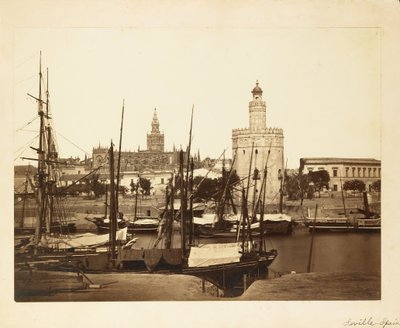 Katedraali, Torre del Oro ja Guadalquivir-joki, Sevilla tekijältä Charles Clifford