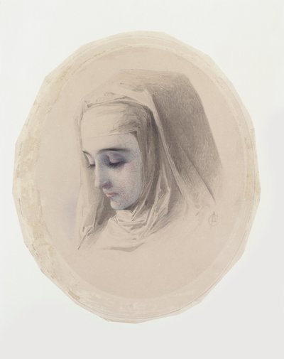 Pääkuvio luostarin ajatuksia varten, 1851 (wc ja guassi paperille) tekijältä Charles Collins