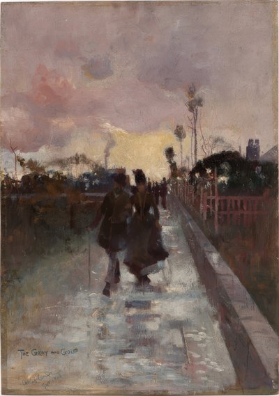 Kotiin meno (harmaa ja kulta) tekijältä Charles Edward Conder