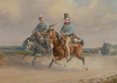 Matkakumppanit tai kohtaus tiellä Ranskassa (öljy kankaalle) tekijältä Charles Cooper Henderson