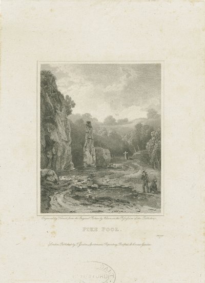 Dovedale - [Charles] Cotton Fishing House: kaiverrus ja [?1800-luku] (painettu) tekijältä Charles Cotton