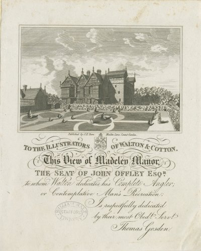Madeleyn kartano: kaiverrus, nd [c 1686] (painettu) tekijältä Charles Cotton