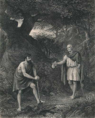 Timon ja Flavius Timon Ateenasta, vuodelta 1870 tekijältä Charles Cousen