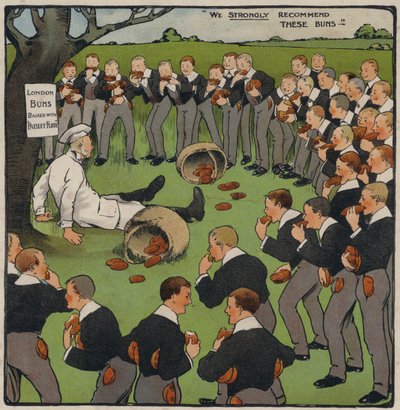 Lontoon pullat (väri litho) tekijältä Charles Crombie
