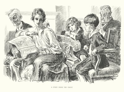 Tarina rintamalta (litografia) tekijältä Charles Dana Gibson